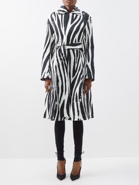 AZ Factory x Thebe Magugu AZ Factory X Thebe Magugu zebra-print cotton trench coat