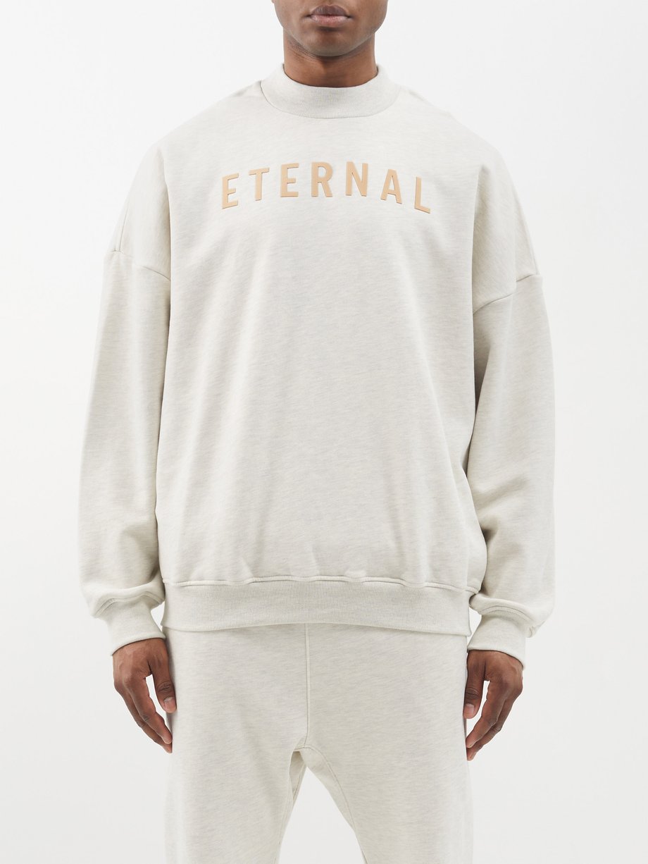 Neutral Eternal-flocked cotton-jersey sweatshirt