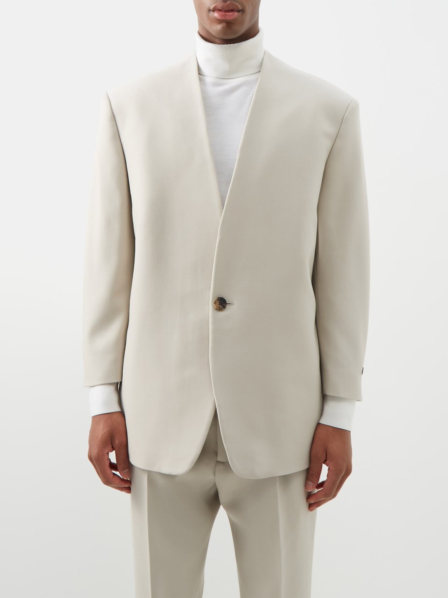 White Eternal collarless wool suit jacket | Fear Of God | MATCHESFASHION US