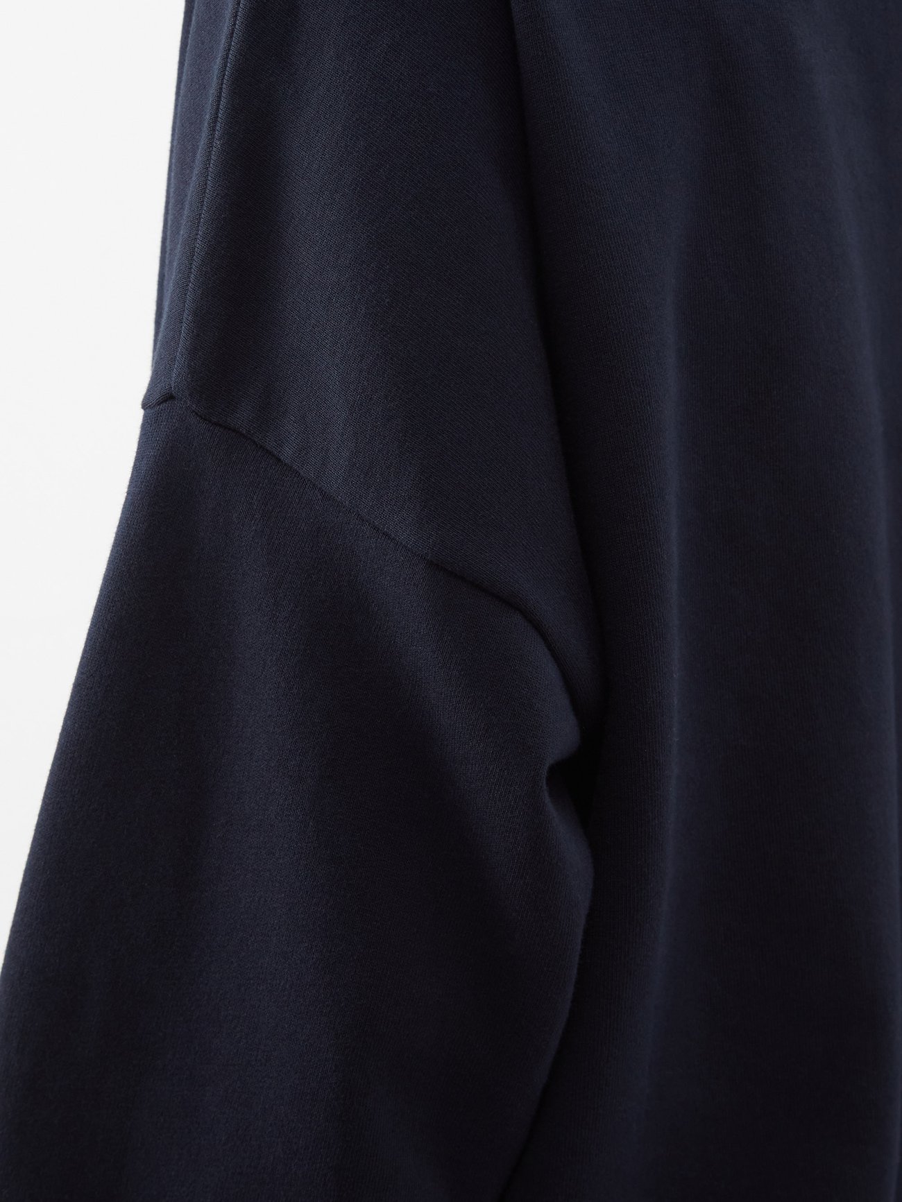 Navy Corzas cotton-terry polo sweatshirt | The Row | MATCHES UK