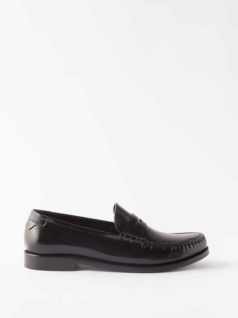Black Leather loafers | Saint Laurent | MATCHES UK