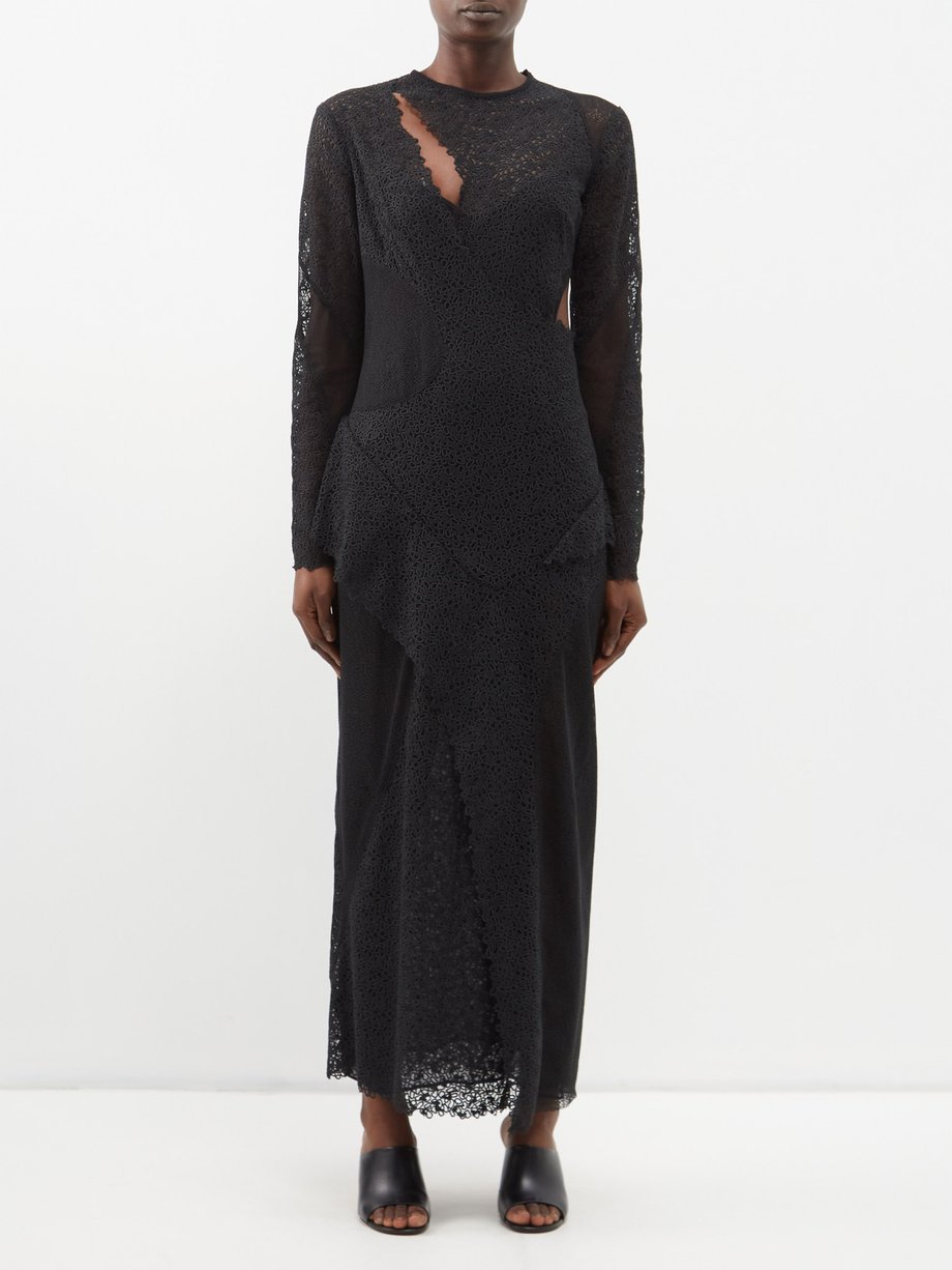 Black Re-edition 2013 embroidered lace maxi dress | Proenza Schouler ...