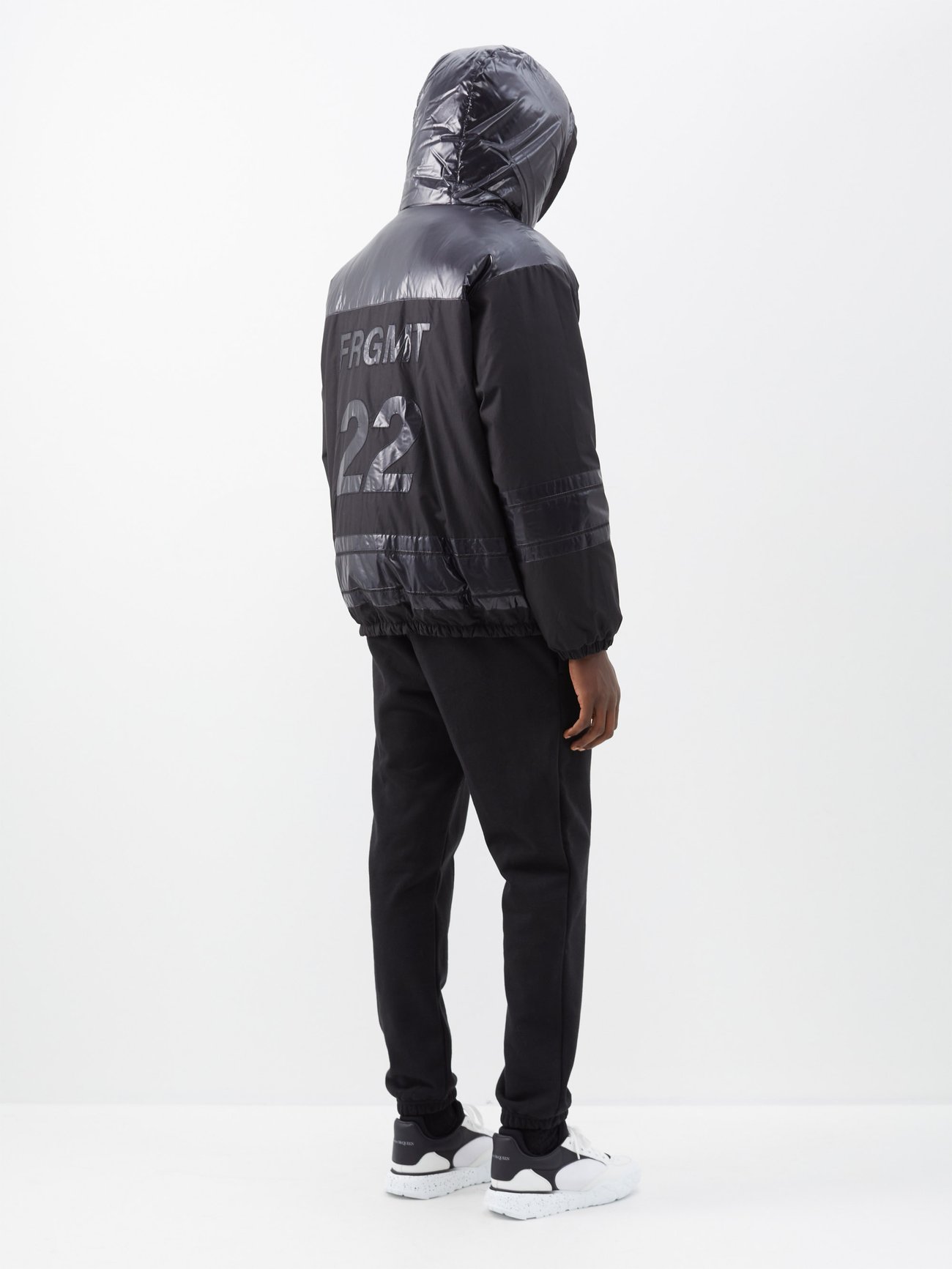 Black Sammy hooded quilted down coat | Moncler Genius