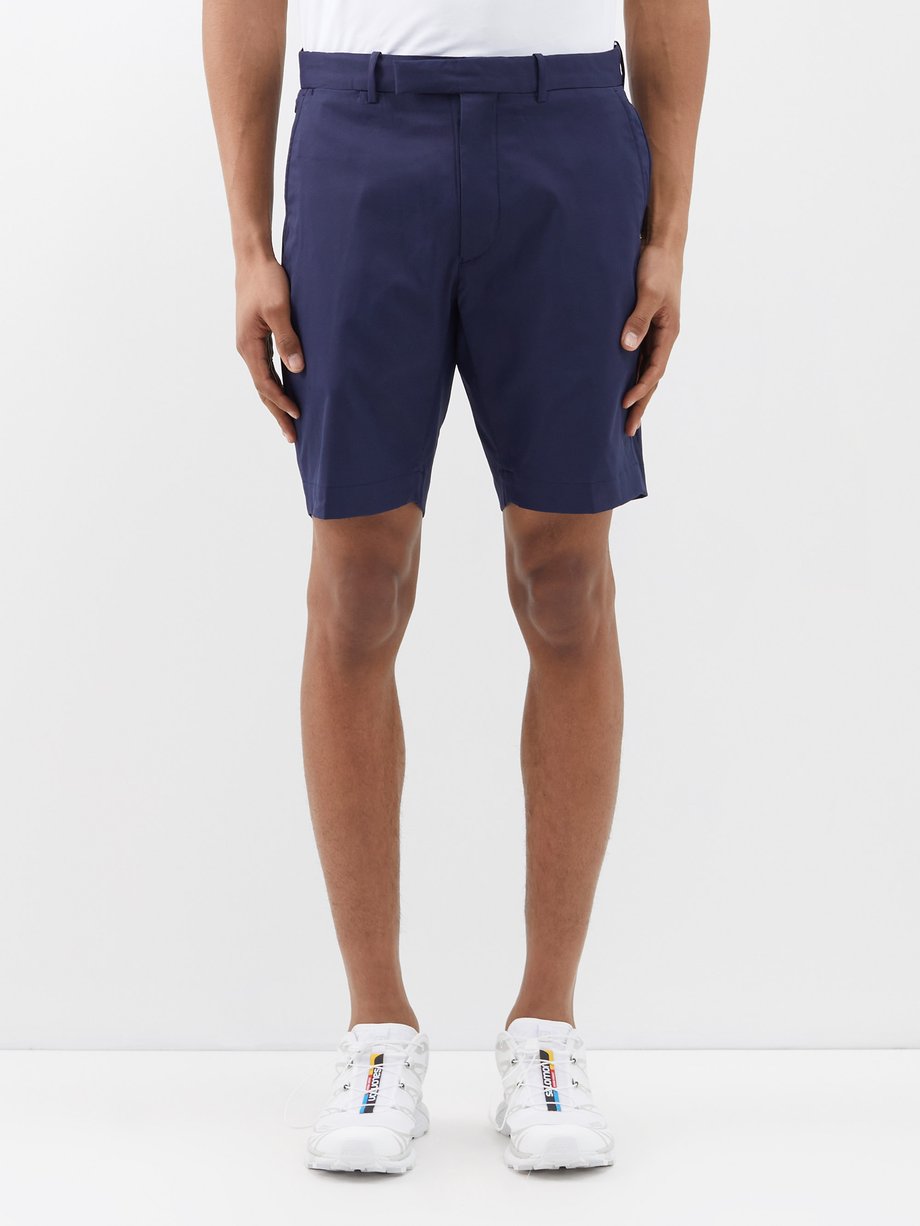 Navy Flat-front recycled-fibre twill shorts | Polo Ralph Lauren ...