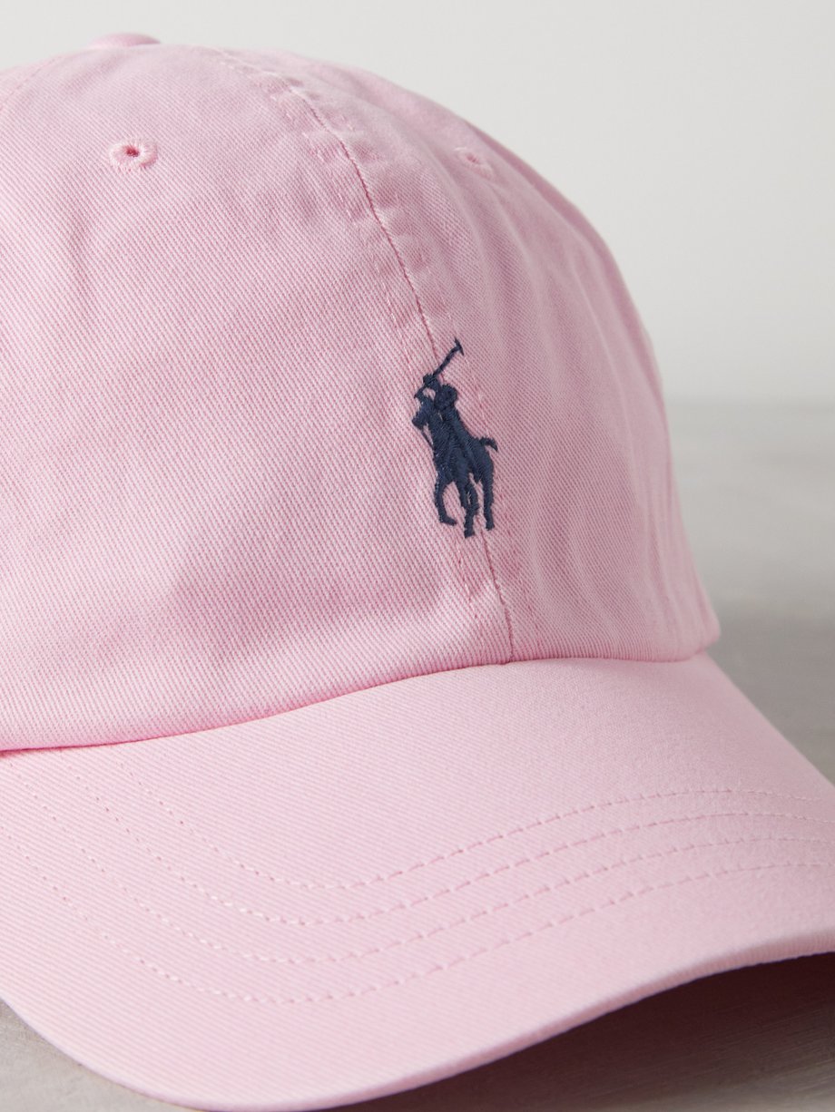 Pink Logo-embroidered cotton-twill baseball cap | Polo Ralph Lauren |  MATCHESFASHION AU