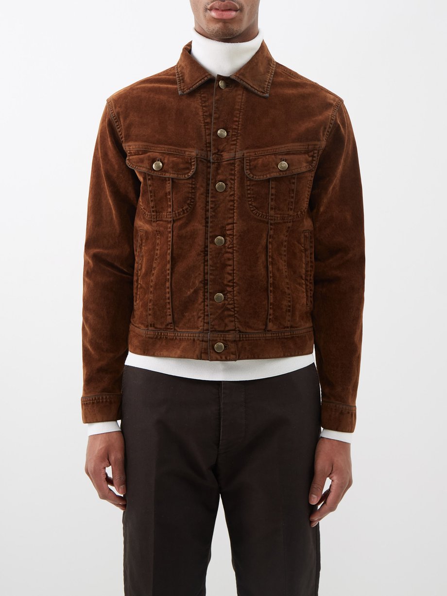 Brown Cotton-blend velvet jacket | Ralph Lauren Purple Label |  MATCHESFASHION UK
