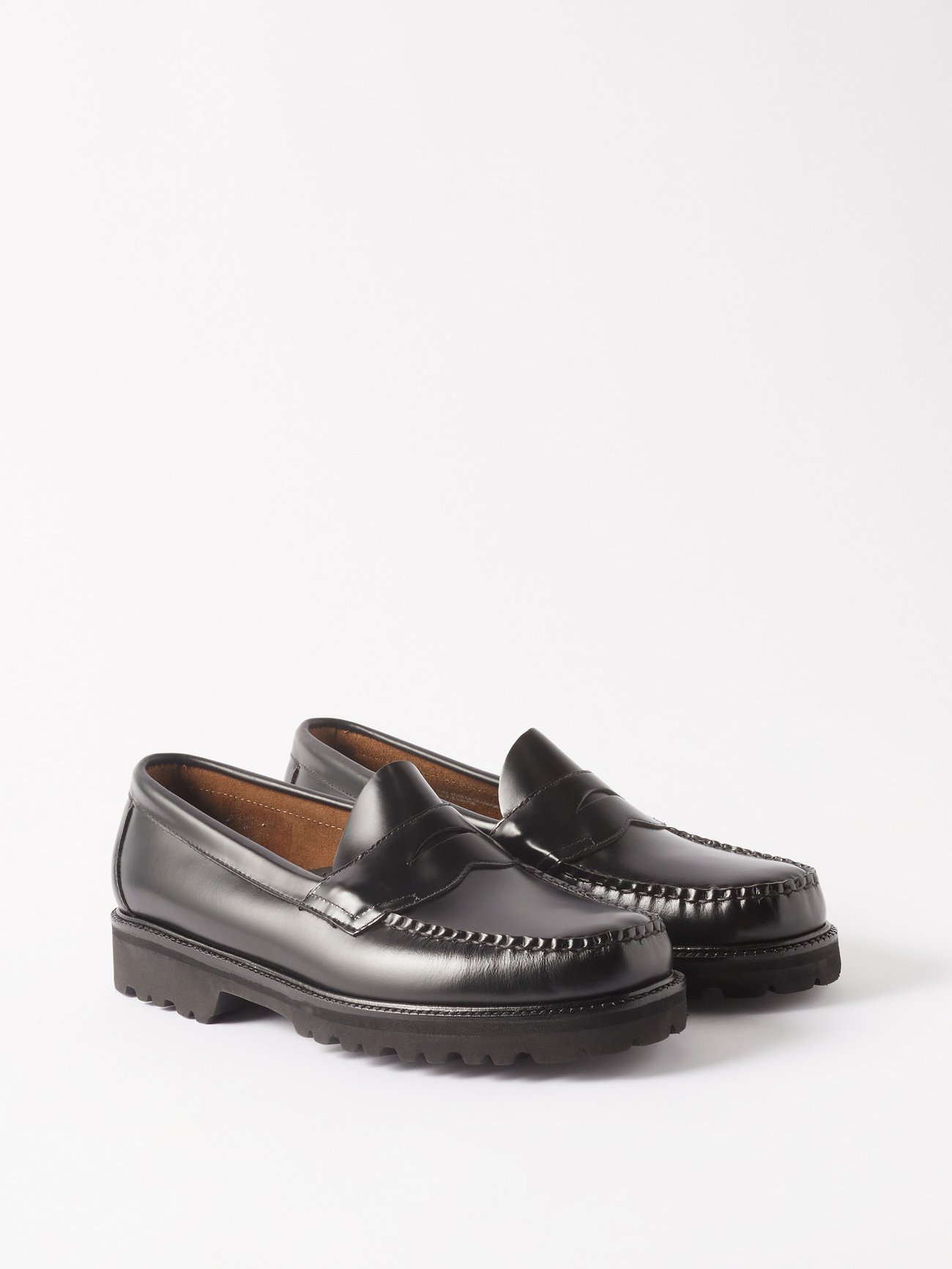 Black Weejuns 90 Logan leather loafers | G.H. BASS