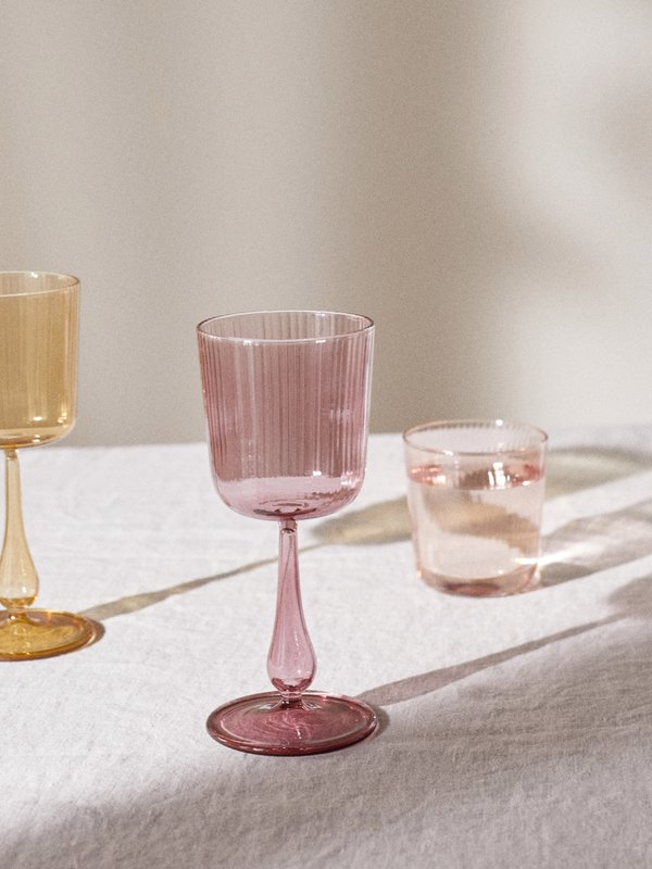 R+D.LAB (R+D.LAB ) Set of two Luisa ridged wine glasses