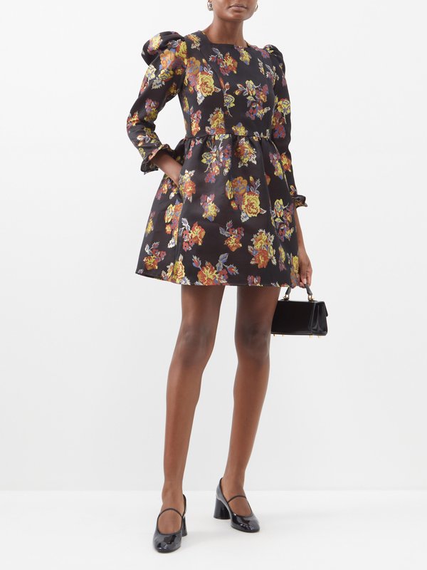 Black Prairie floral-jacquard mini dress | Batsheva | MATCHES UK