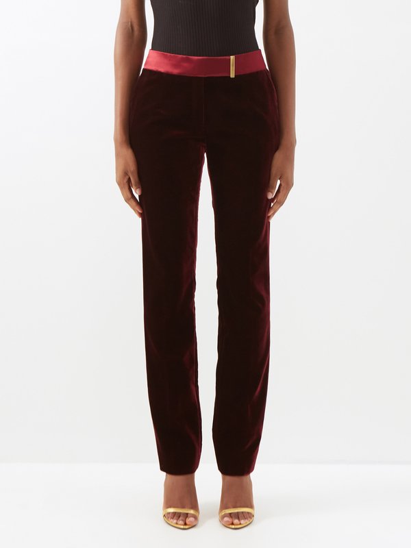 Buy POPWINGS Women Bootcut Velvet Trousers Purple at Amazon.in