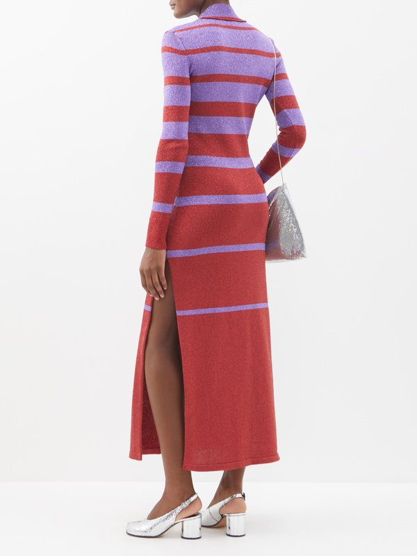 Rabanne Striped knitted dress