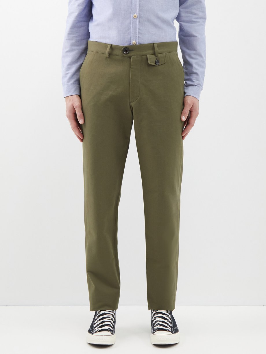Oliver Spencer  Fishtail Linen Trousers  Taupe  Mr  Mrs Stitch