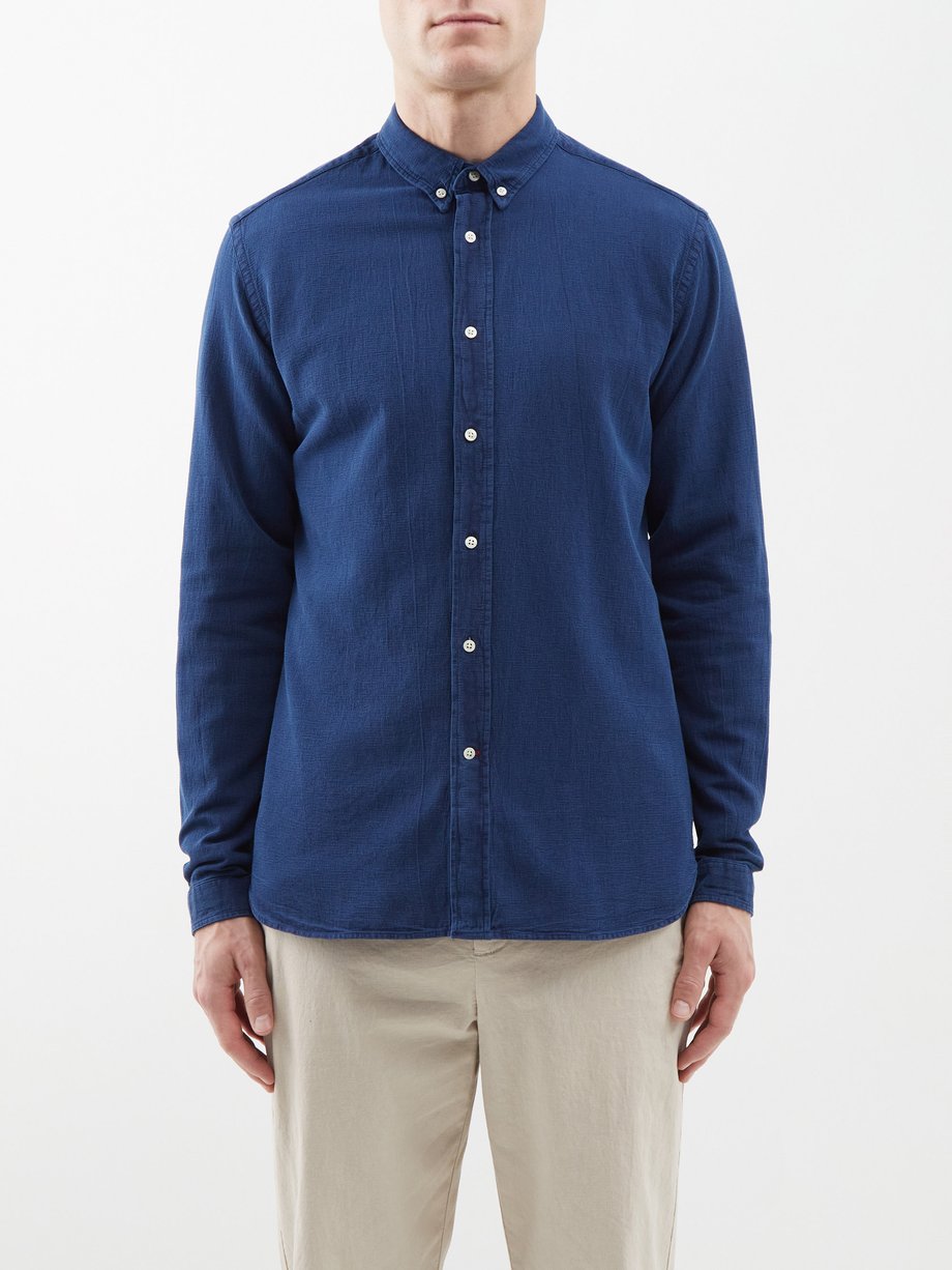 Blue Brook cotton shirt | Oliver Spencer | MATCHESFASHION US
