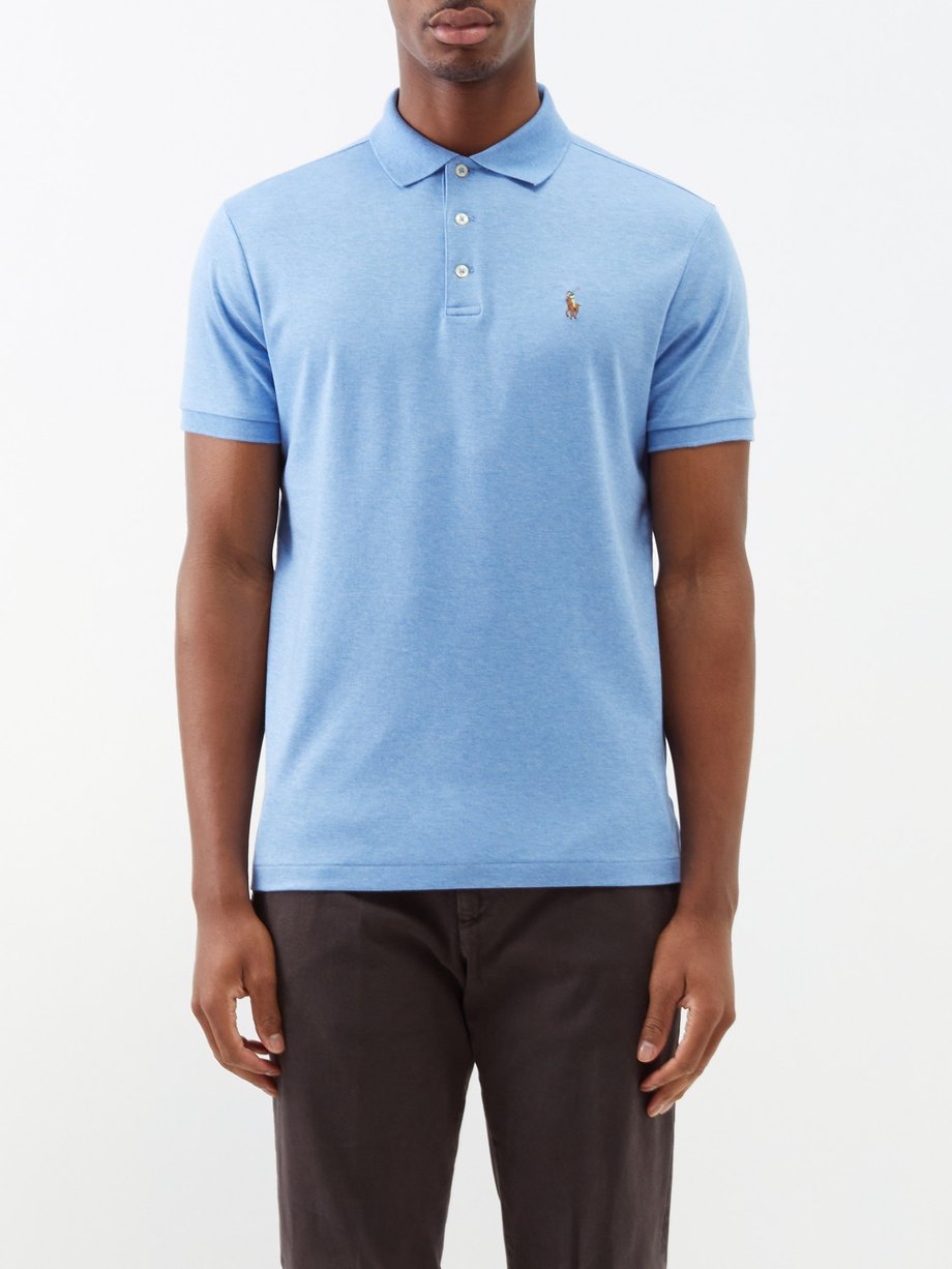 Blue Custom-fit logo-embroidered cotton shirt | Polo Ralph Lauren | MATCHESFASHION