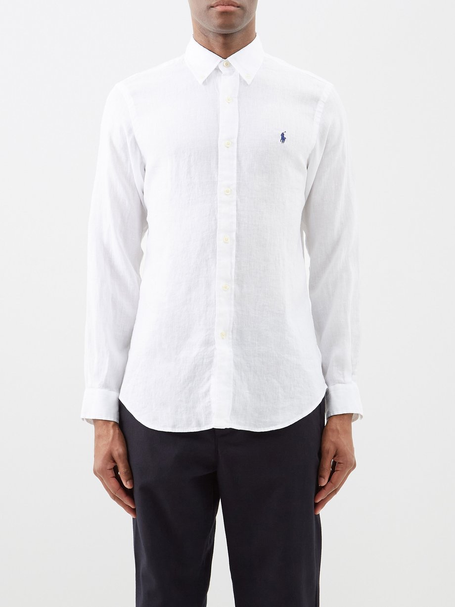 Derde Gestaag Document White Custom-fit linen shirt | Polo Ralph Lauren | MATCHESFASHION US