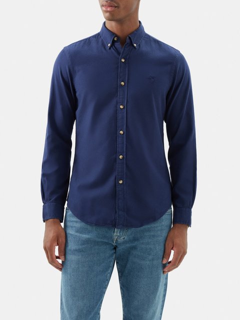 Blue Denim Overshirt - Eton