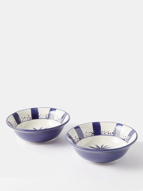 R+D.LAB Set of Two Large Bilancia Glazed Ceramic Bowls for Men