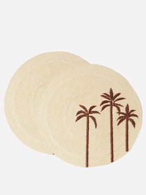 Johanna Ortiz Set of two Datileras palm-embroidered placemats