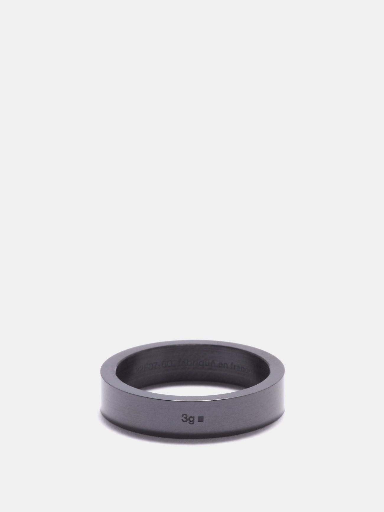 Black 3g brushed ceramic ring | Le Gramme | MATCHES UK