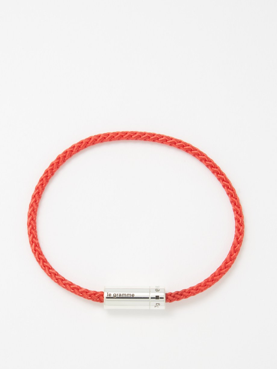 NATO sterling cable cord | UK bracelet 7g | MATCHES Gramme Le silver Red and