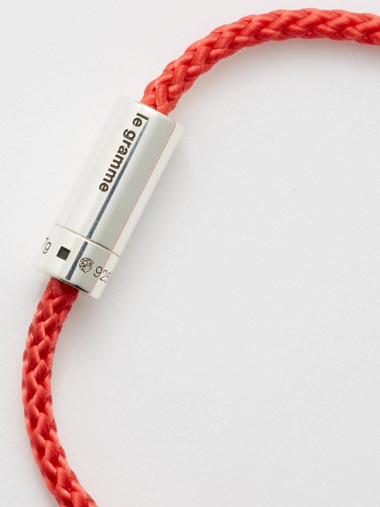 Red 7g sterling silver cable Gramme | Le UK NATO MATCHES cord bracelet | and
