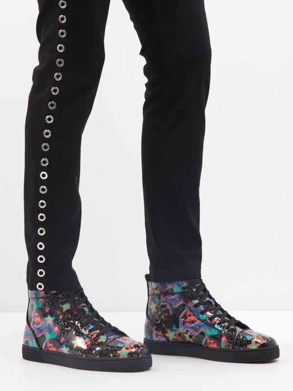 Christian Louboutin Louis Orlato Starlight leather high-top trainers