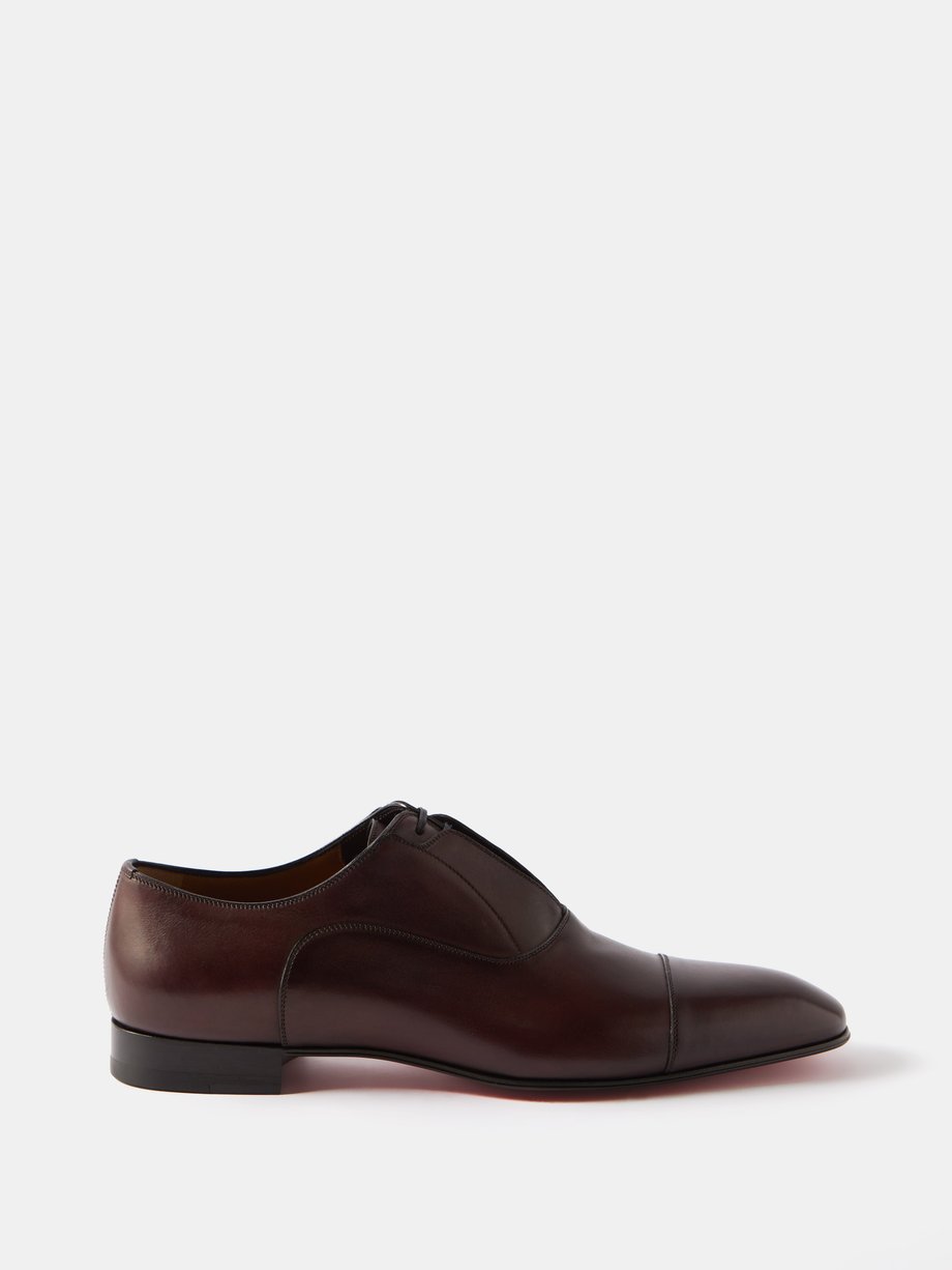 Brown Greghost leather Oxford shoes | Christian Louboutin | MATCHES UK