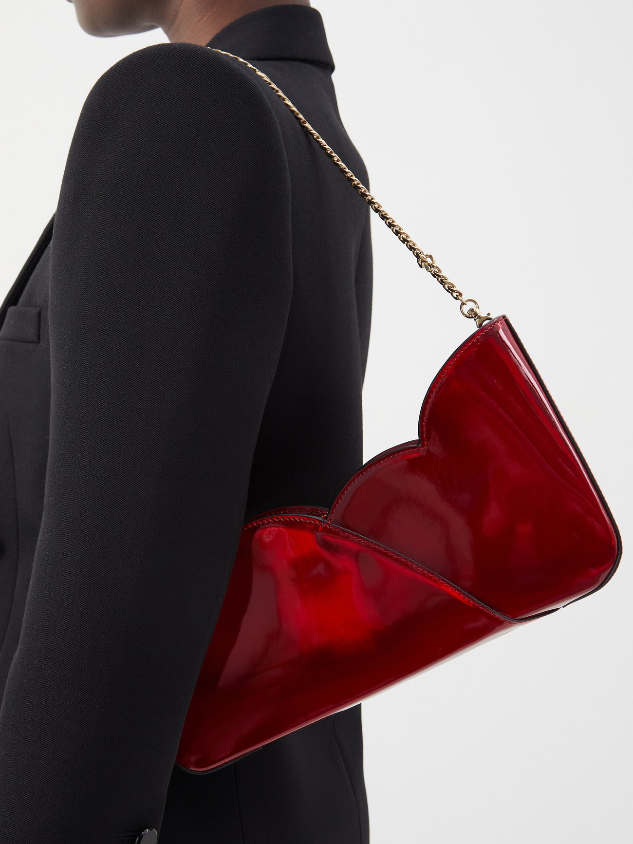 Patent leather crossbody bag Christian Louboutin Red in Patent