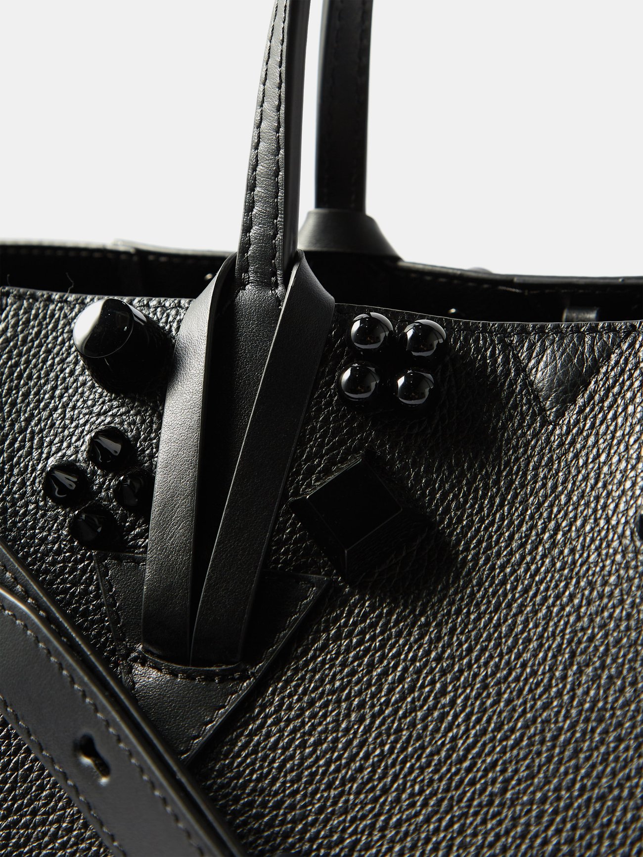 Cabachic mini - Bucket bag - Grained calf leather and spikes