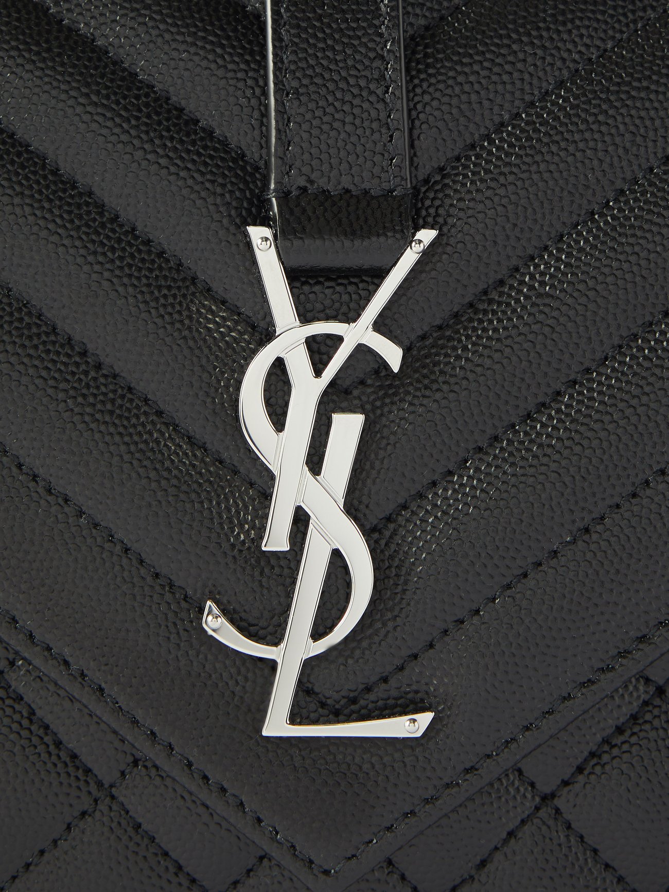 Saint Laurent - College Medium Quilted Textured-leather Shoulder Bag - Black