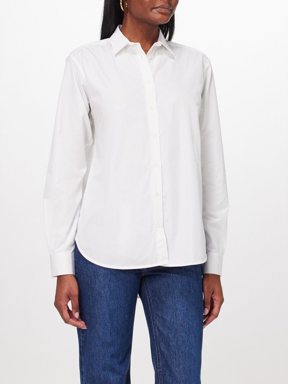 White Point-collar cotton-poplin shirt | Toteme | MATCHESFASHION UK