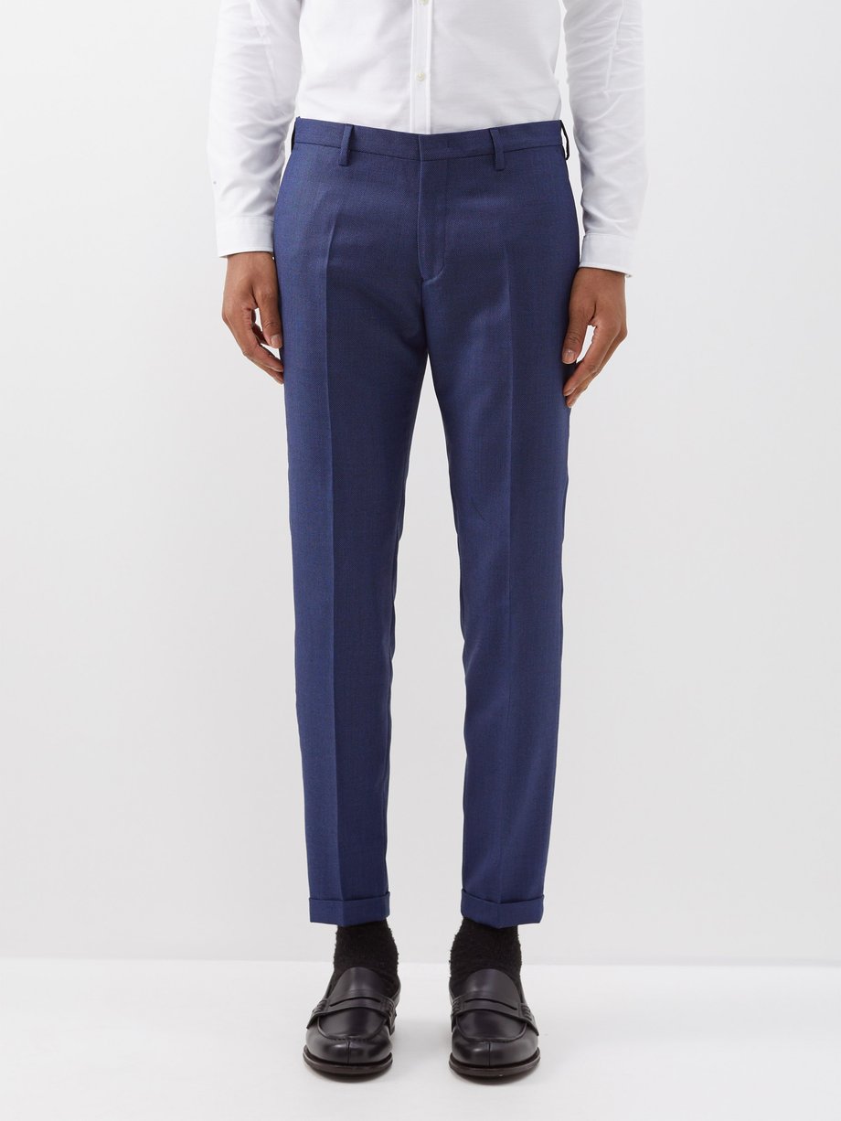 Paul Smith  FlatFront WoolBlend Suit Trousers  Mens  Light Blue for Men