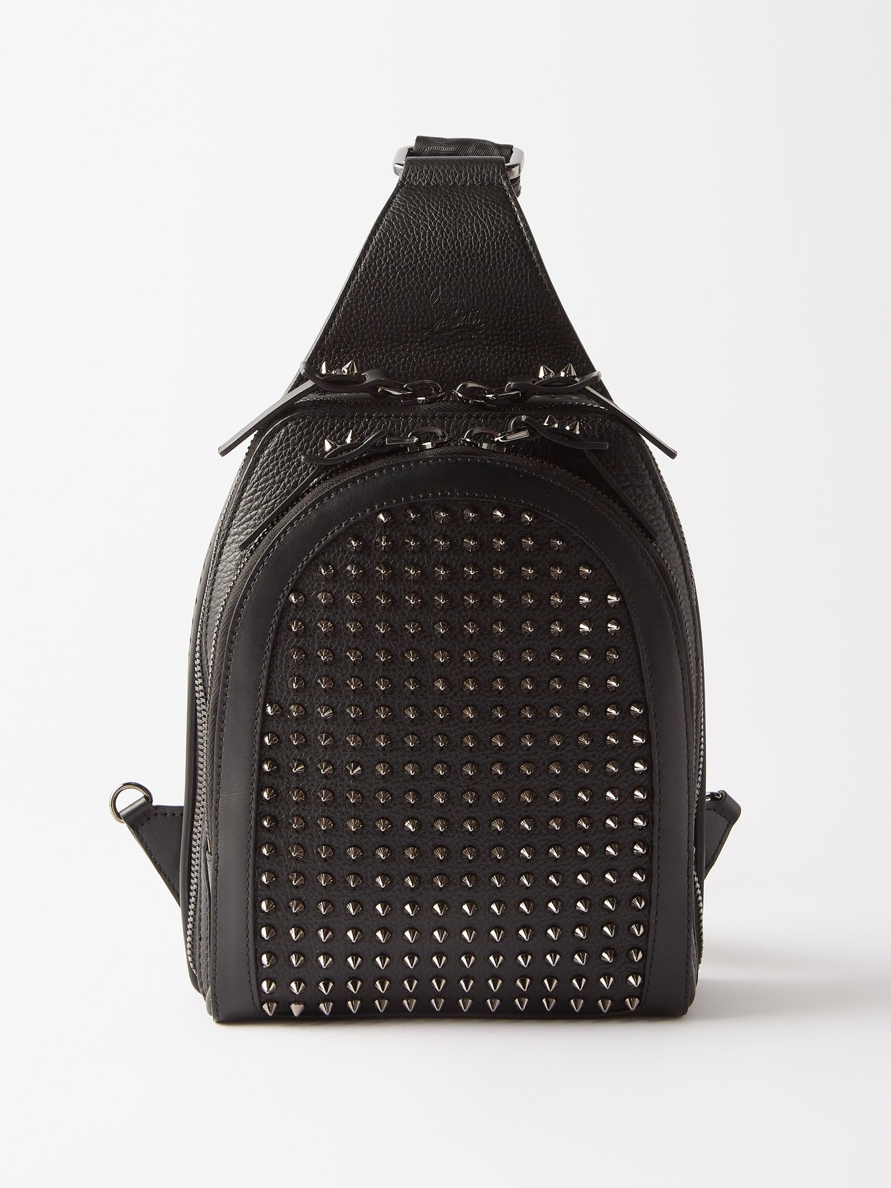 Christian Louboutin Backloubi Small Spike Embellished Backpack in Black