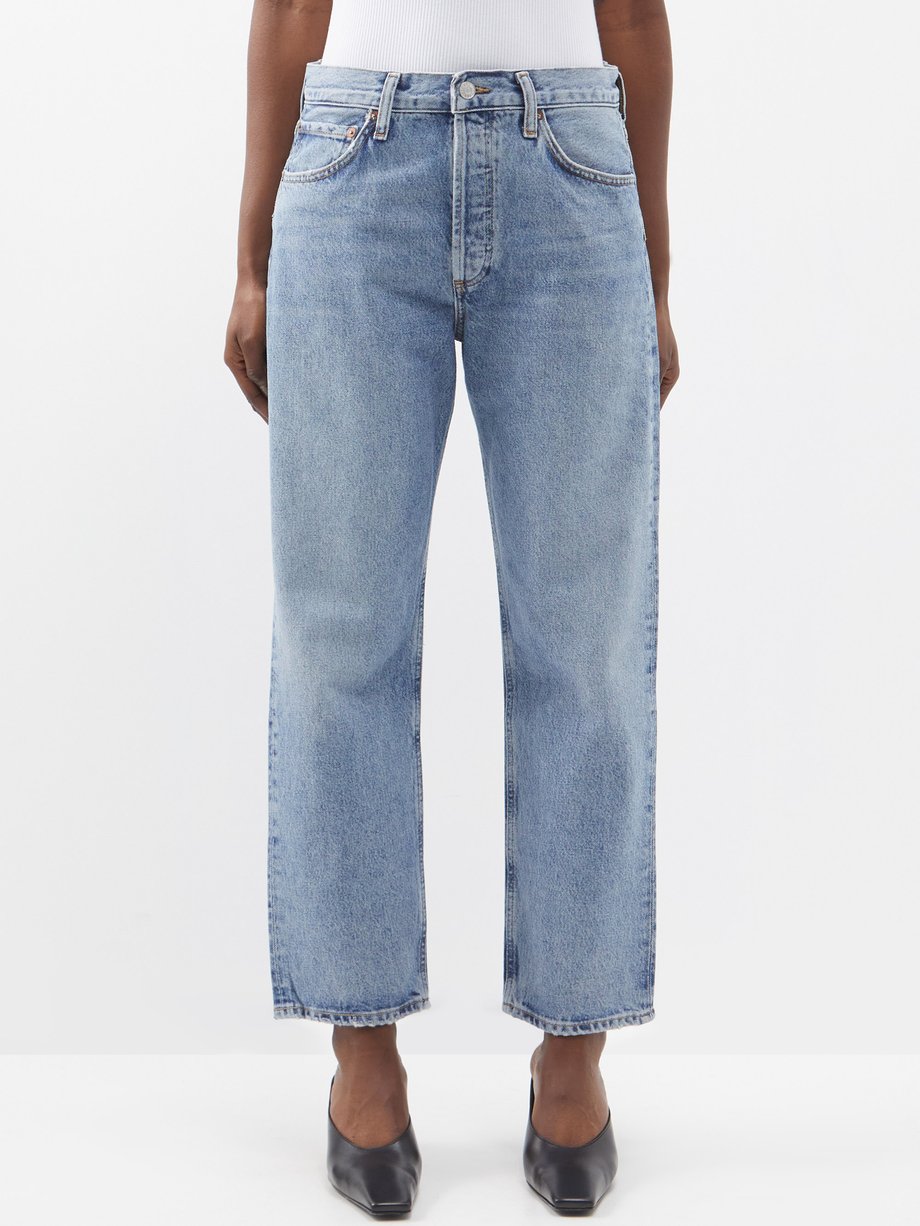 Blue Wyman low-rise straight-leg organic denim jeans | Agolde ...