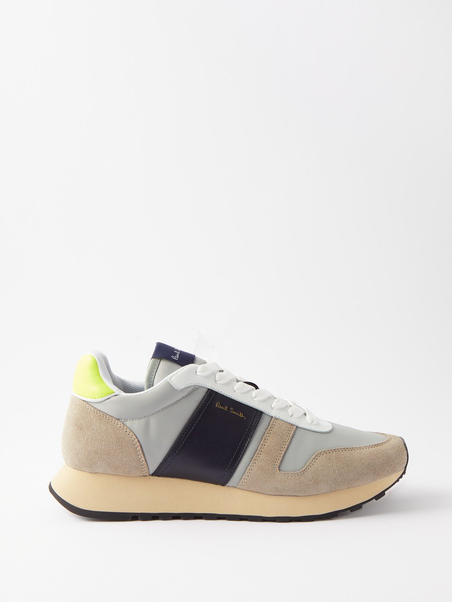Grey Eighties suede and canvas trainers | Paul Smith | MATCHESFASHION US