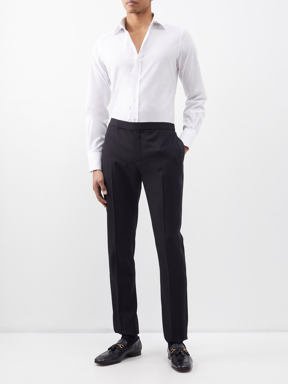 White Point-collar cotton-poplin shirt | Tom Ford | MATCHES UK