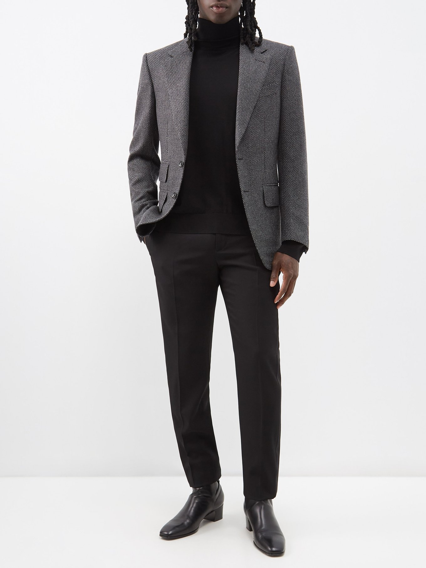 Grey Atticus single-breasted cashmere-blend blazer | Tom Ford |  MATCHESFASHION UK