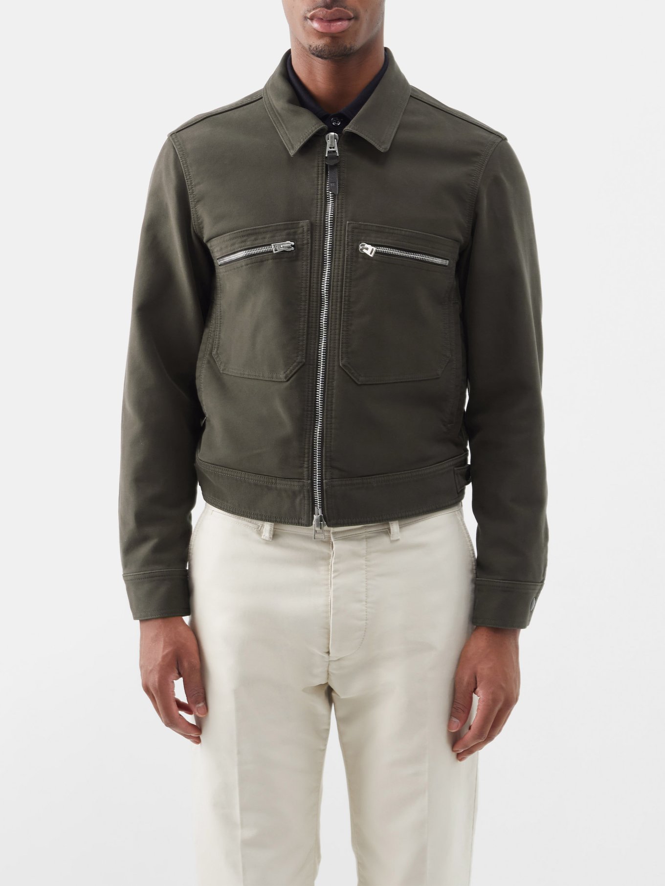 Brown Patch-pocket cotton-twill jacket | Tom Ford | MATCHESFASHION AU