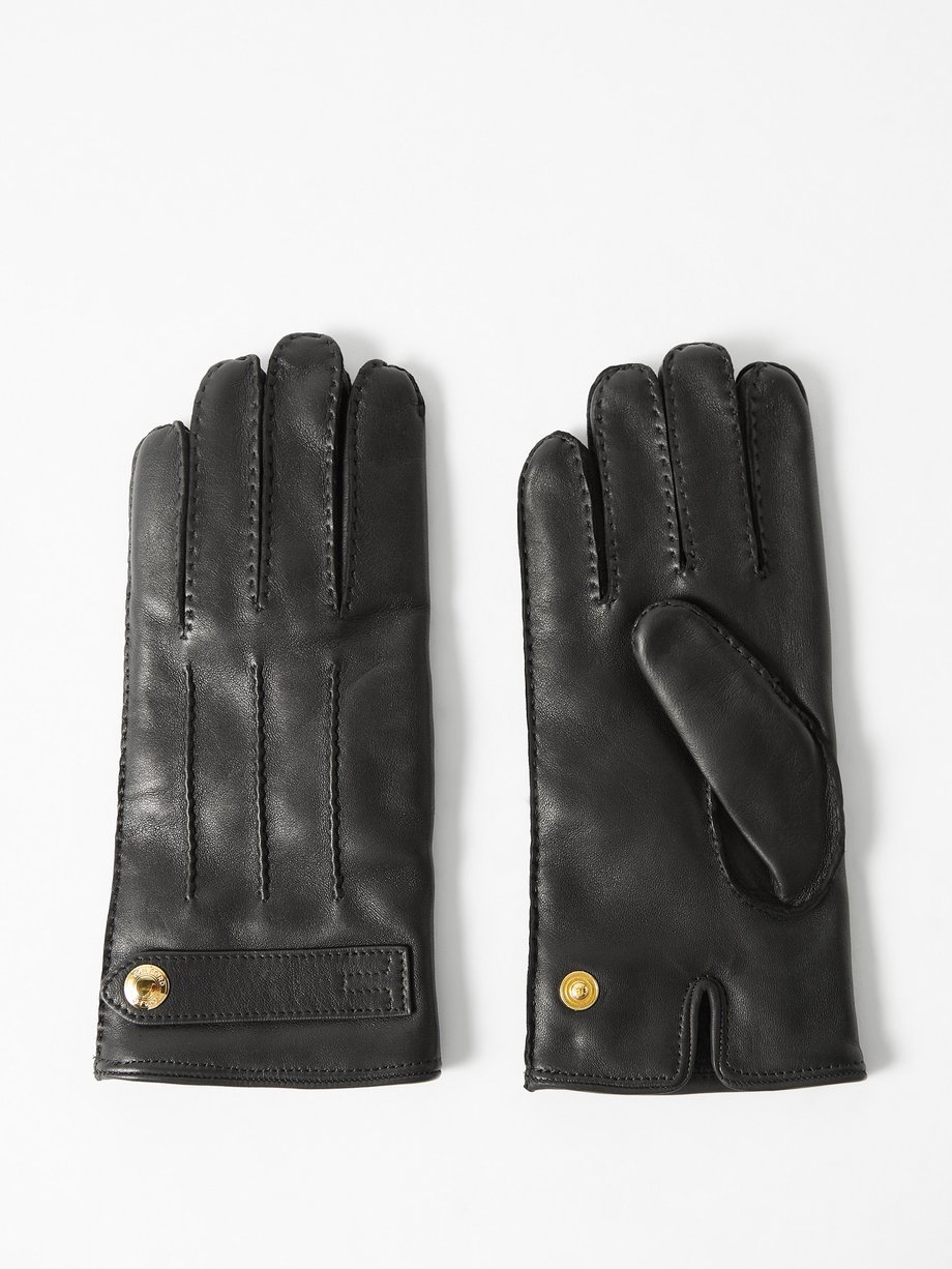 Black Raised-seam leather gloves | Tom Ford | MATCHESFASHION UK