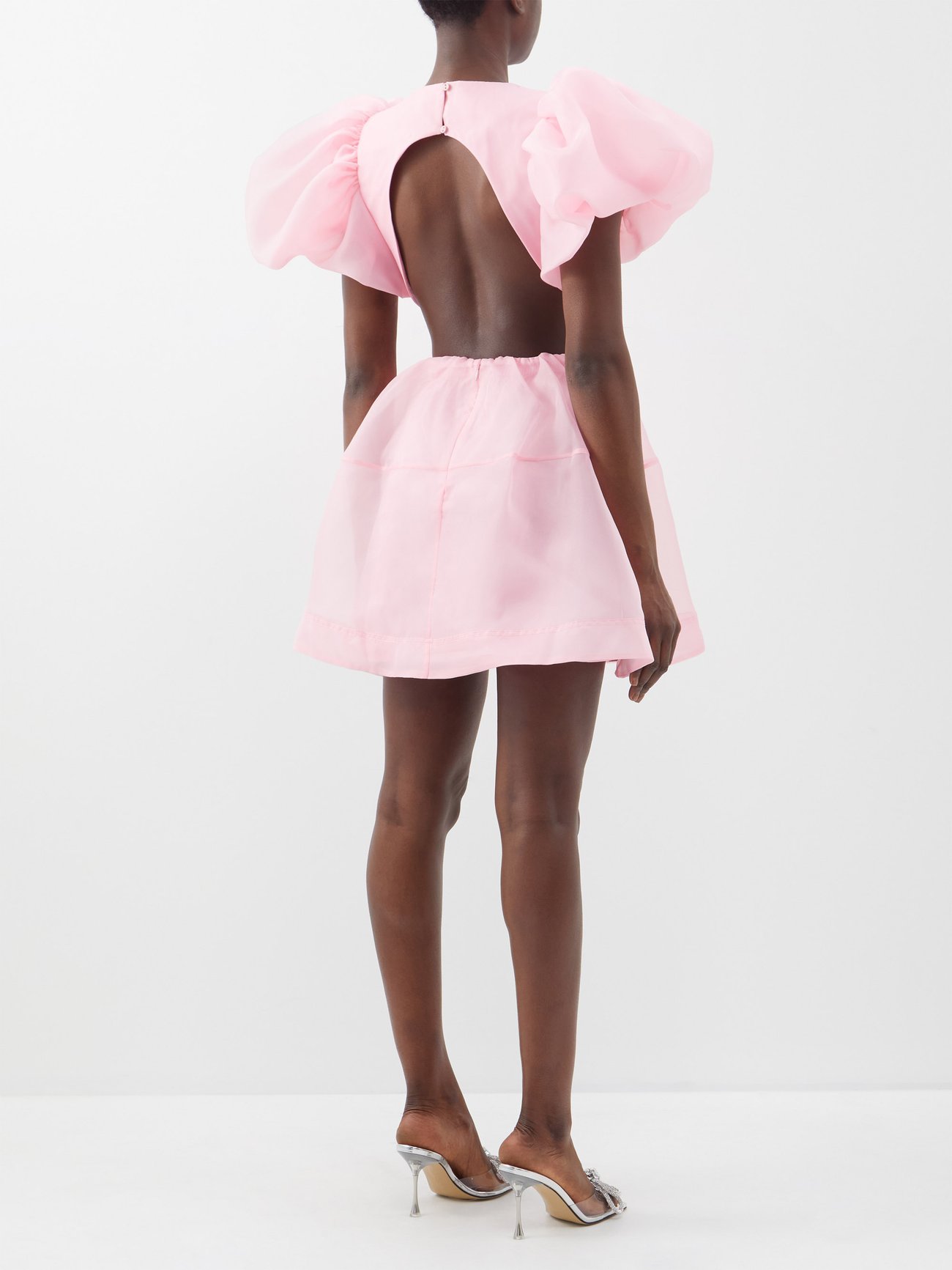 destillation Michelangelo statsminister Pink Simplicity ruffle-sleeve organza mini dress | Aje | MATCHESFASHION UK