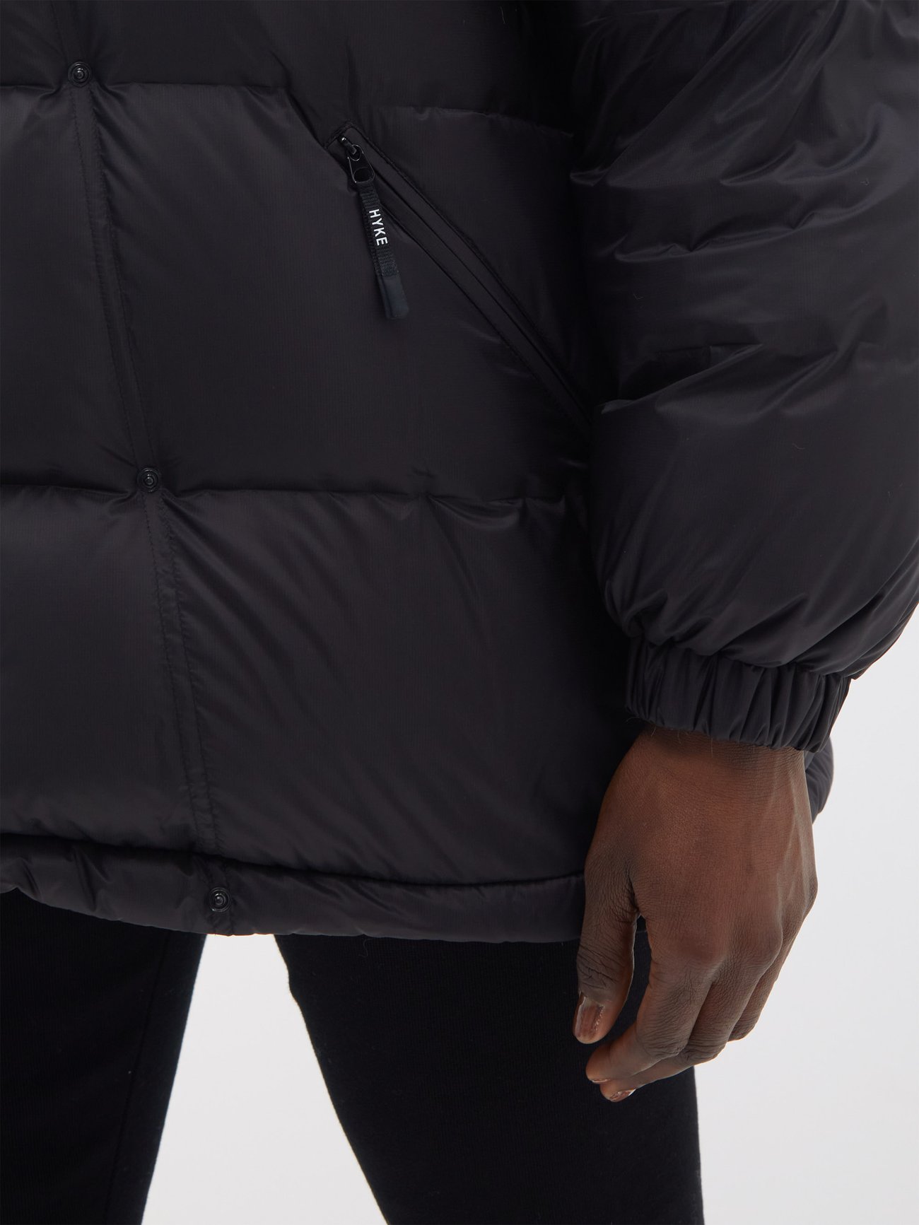 Black Galenstock quilted down hooded jacket | Moncler Genius