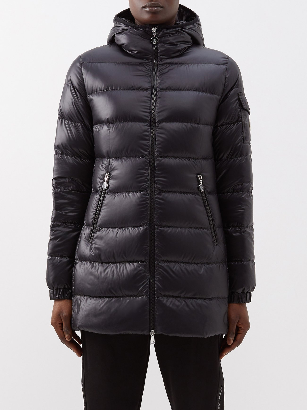 Glements quilted-down hooded jacket