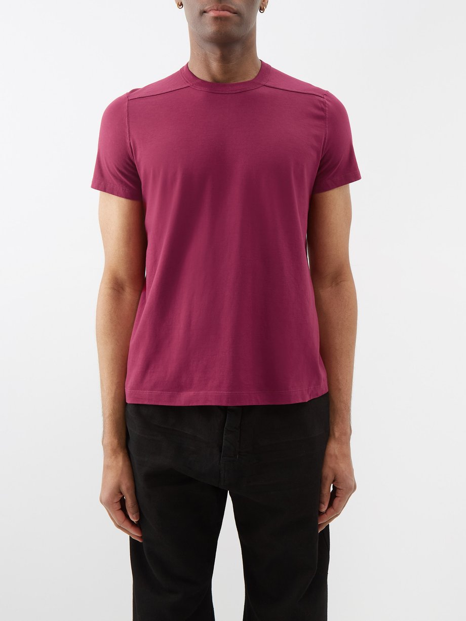 Level panelled cotton-jersey T-shirt