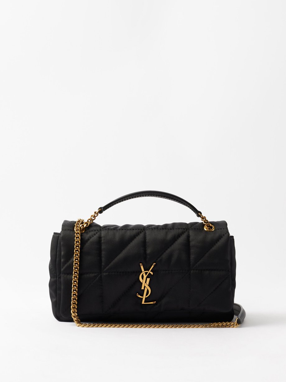 Black Jamie medium quilted-satin shoulder bag | Saint Laurent ...