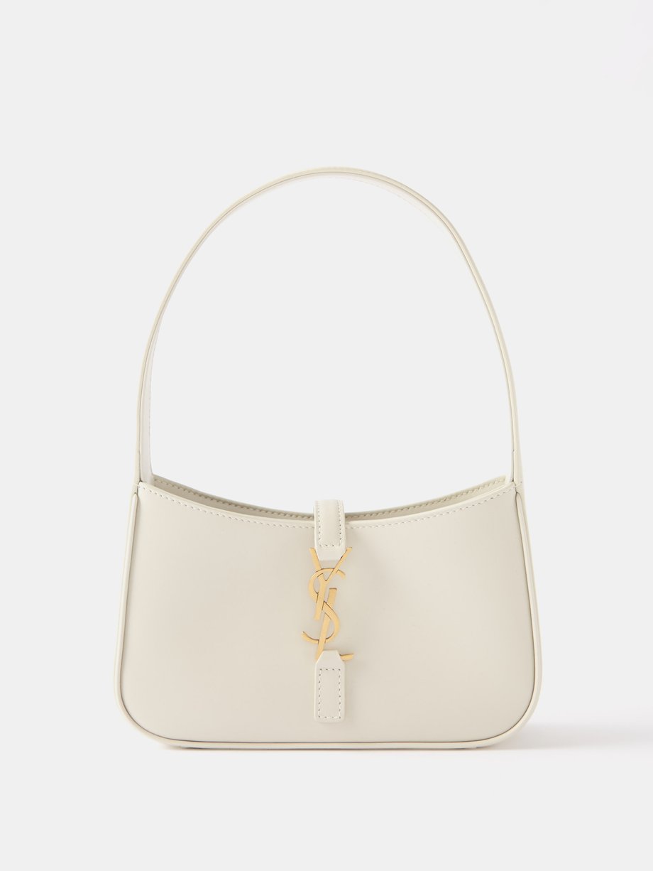 White Le 5 À 7 leather shoulder bag | Saint Laurent | MATCHES UK
