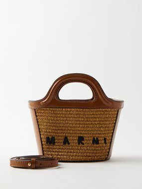 Marni Tropicalia micro raffia bucket bag