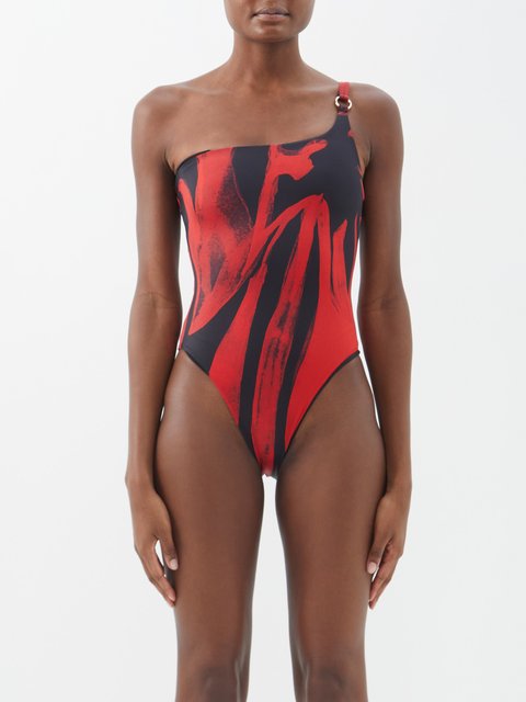 LOUISA BALLOU Cutout embellished swimsuit