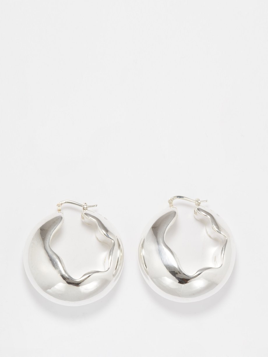 Jil Sander Empty Volumes sterling-silver hoop earrings