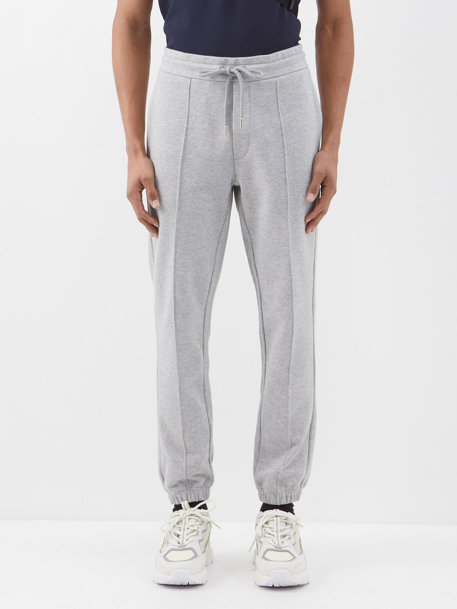Grey Drawstring cotton-jersey track pants | Moncler | MATCHES UK