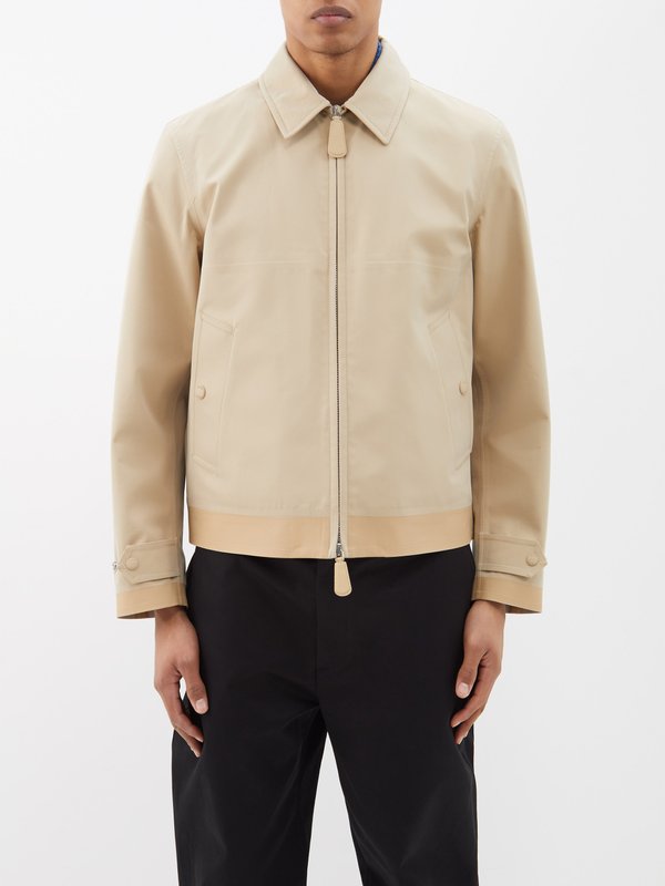 Burberry Haymarket zipped cotton-gabardine jacket